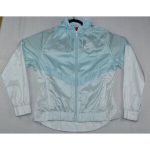 Nike Sportswear Windrunner Women’s Jacket Size M Mint/White Full Zip  -Flaws-
